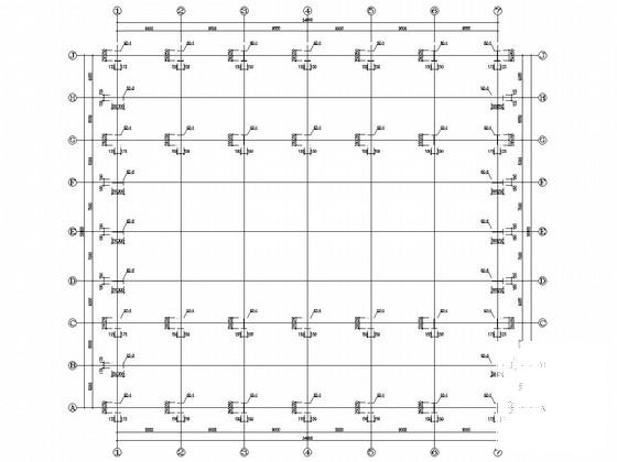 单层三跨门式刚架结构厂房与库房结构CAD施工图纸(平面布置图) - 3