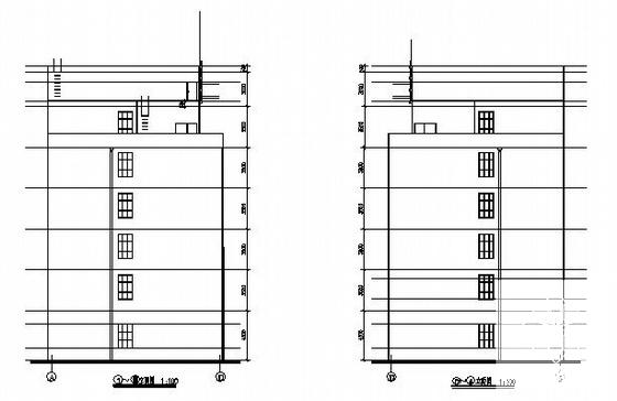 框架4层中学综合楼建筑CAD施工图纸 - 2