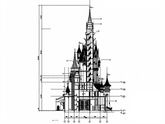 主题游乐场建筑施工CAD图纸（迪斯尼建筑风格）(门窗大样) - 3