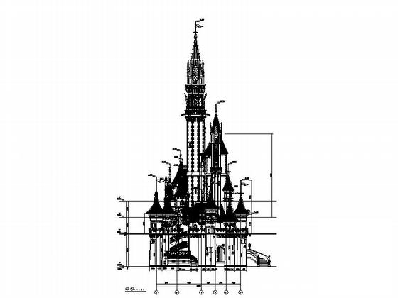 主题游乐场建筑施工CAD图纸（迪斯尼建筑风格）(门窗大样) - 4