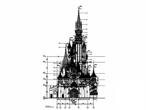 主题游乐场建筑施工CAD图纸（迪斯尼建筑风格）(门窗大样) - 5