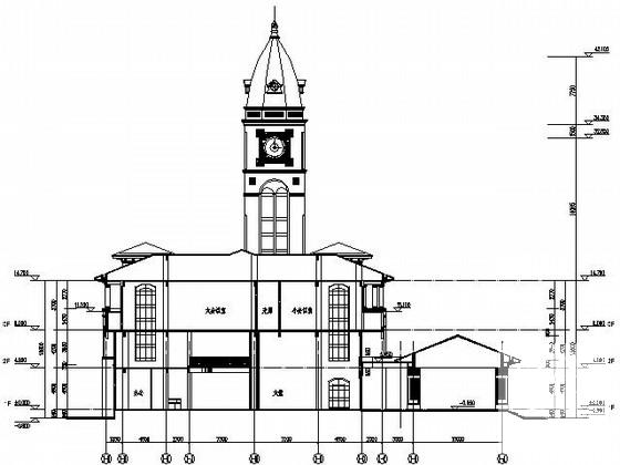 3层地中海风格豪华会所建筑施工CAD图纸 - 2