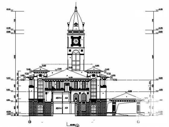 3层地中海风格豪华会所建筑施工CAD图纸 - 5