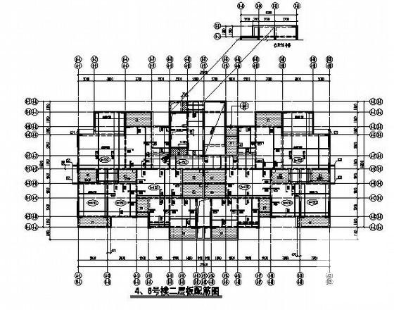 22层桩基础剪力墙住宅楼结构CAD施工图纸(平面布置图) - 1