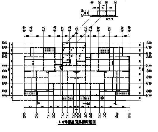 22层桩基础剪力墙住宅楼结构CAD施工图纸(平面布置图) - 2