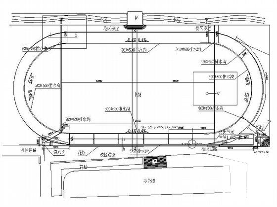 校园400米标准运动场升级改造CAD施工图纸 - 3