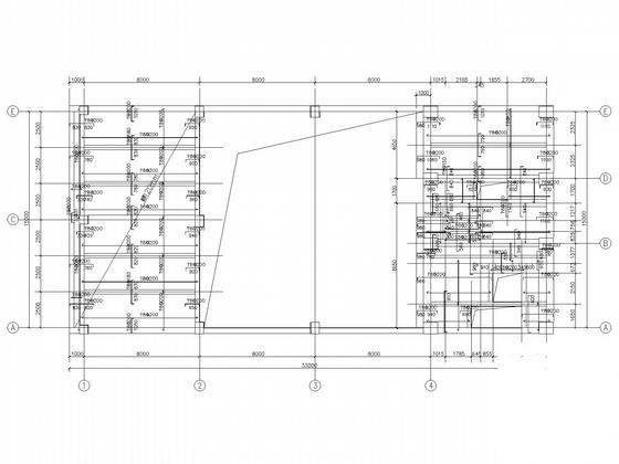 矿井整合3层主斜井井口房结构CAD施工图纸(建施)(梁平法配筋图) - 4