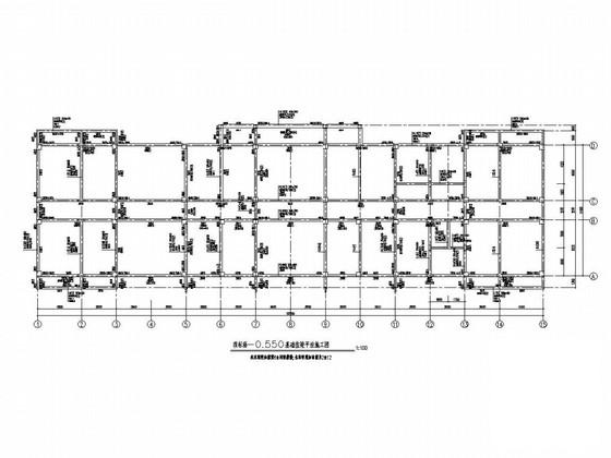 污水处理厂3层框架结构办公楼结构CAD施工图纸 - 2