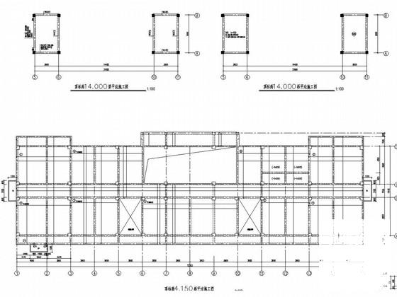 污水处理厂3层框架结构办公楼结构CAD施工图纸 - 3