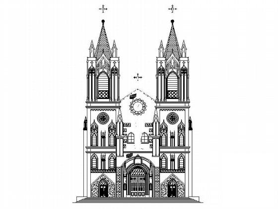 欧式风格教堂建筑CAD施工图纸（知名设计所） - 1