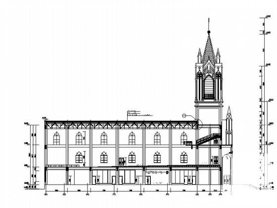 欧式风格教堂建筑CAD施工图纸（知名设计所） - 2