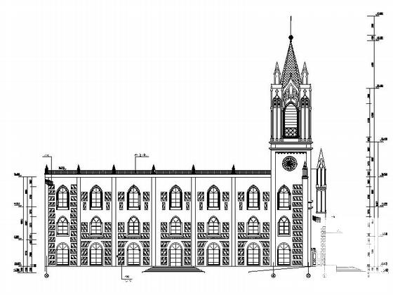 欧式风格教堂建筑CAD施工图纸（知名设计所） - 4