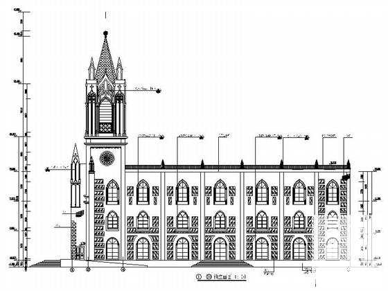欧式风格教堂建筑CAD施工图纸（知名设计所） - 5