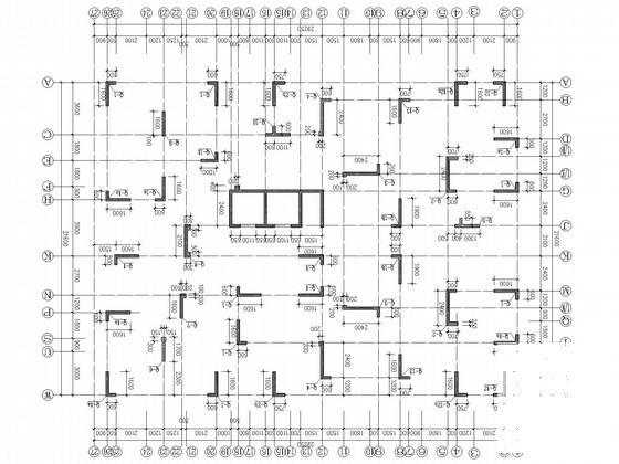 18层纯剪力墙经济适用房结构CAD施工图纸（桩基础）(平面布置图) - 1