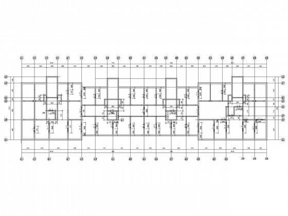 17层带地下室剪力墙综合住宅楼结构CAD施工图纸(筏板平面配筋图) - 1