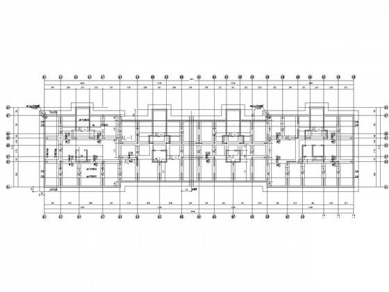 17层带地下室剪力墙综合住宅楼结构CAD施工图纸(筏板平面配筋图) - 2
