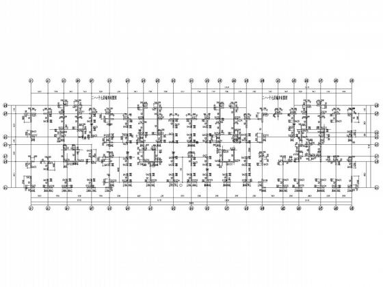17层带地下室剪力墙综合住宅楼结构CAD施工图纸(筏板平面配筋图) - 4