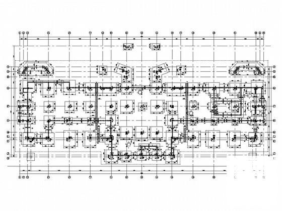 4层框架剪力墙结构运动中心结构CAD施工图纸 - 1