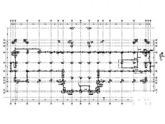 4层框架剪力墙结构运动中心结构CAD施工图纸 - 2