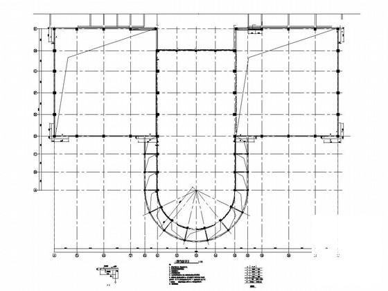 4层框架剪力墙结构运动中心结构CAD施工图纸 - 3