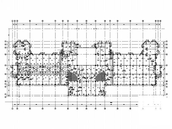 4层框架剪力墙结构运动中心结构CAD施工图纸 - 5
