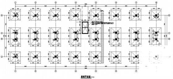 6层框架结构商住楼结构CAD施工图纸（建筑图纸附电算计算书） - 3