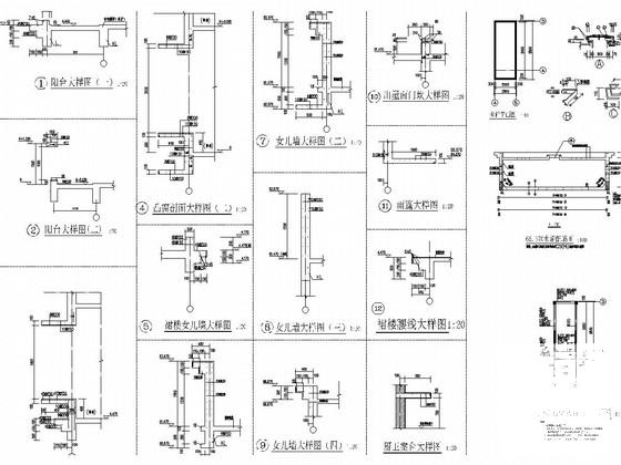 20层框架剪力墙住宅楼结构CAD施工图纸（桩基础） - 3