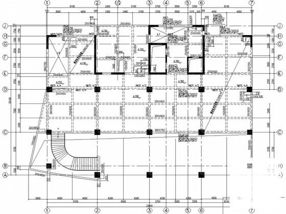 19层框架核心筒结构移动通信枢纽楼结构CAD施工图纸(柱下独立基础) - 2