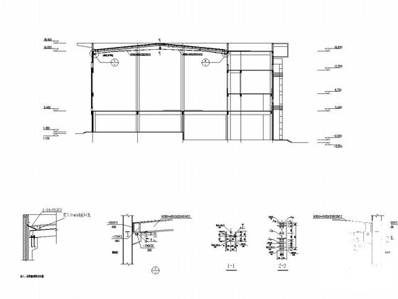 5层框架结构轻钢屋盖健身体育综合馆结构CAD施工图纸（桩基础） - 4