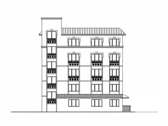 5层社区活动中心建筑CAD施工图纸 - 1