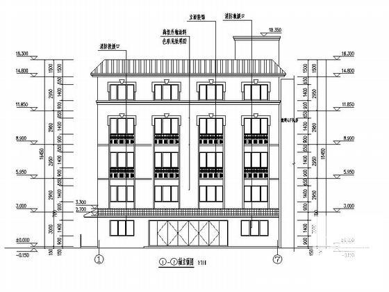 5层社区活动中心建筑CAD施工图纸 - 4