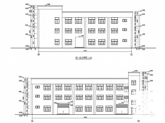 3层框架结构新建纺织车间结构CAD施工图纸（建筑图纸） - 1