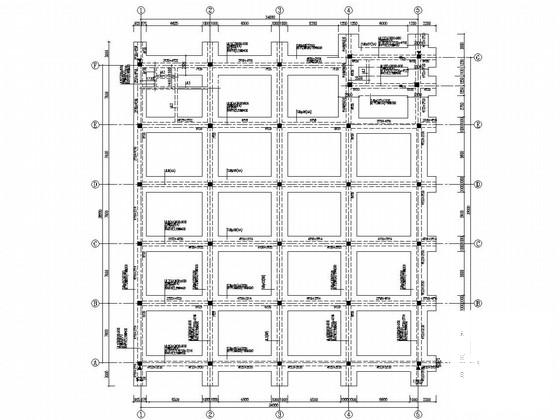 3层框架结构新建纺织车间结构CAD施工图纸（建筑图纸） - 2