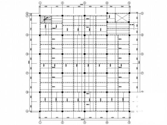 3层框架结构新建纺织车间结构CAD施工图纸（建筑图纸） - 3