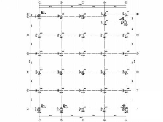 3层框架结构新建纺织车间结构CAD施工图纸（建筑图纸） - 4