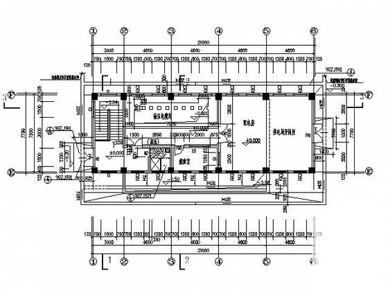 学院中心配电房和地下水泵房建筑施工CAD图纸 - 1