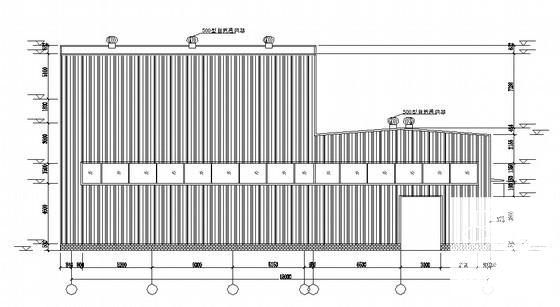 1层复钢结构厂房建筑CAD施工图纸 - 2