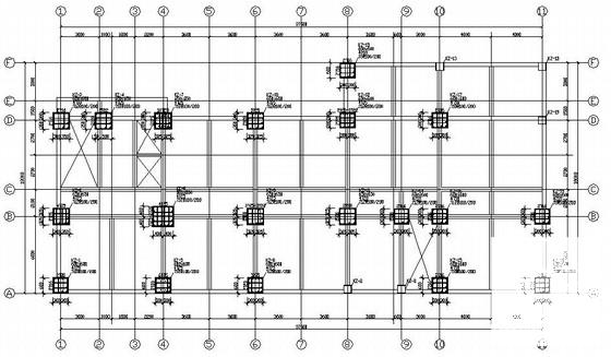 11层框架桩基础办公楼结构CAD施工图纸（65张） - 2