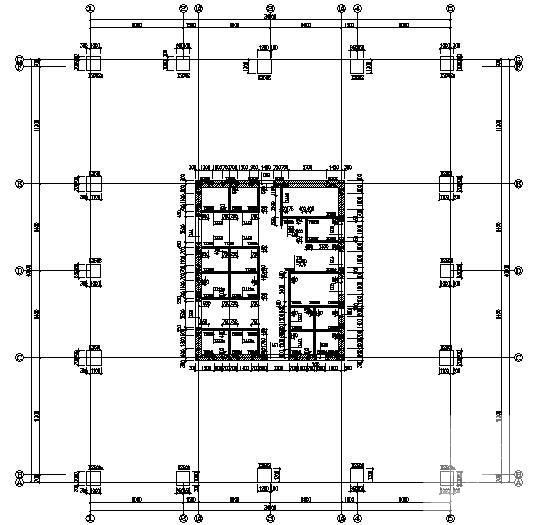 39层框架核心筒办公楼结构CAD施工图纸（筏形基础） - 1