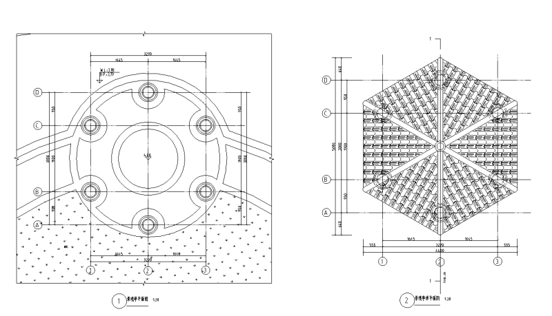 西式瓦景观六角亭详图设计 (1)