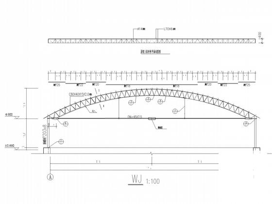 7度抗震钢结构罩棚水池结构CAD施工图纸(建施)(建筑设计说明) - 5