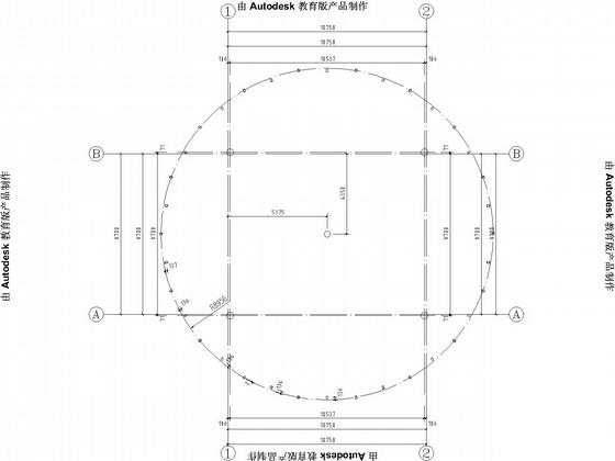 钢管混凝土柱钢框架幕墙结构CAD施工图纸 - 2