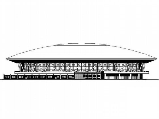 3层自行车馆建筑设计方案设计CAD图纸 - 1