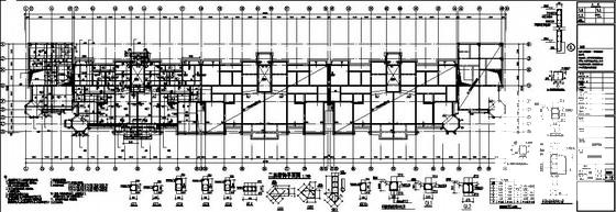 6层框架砖混混合结构住宅楼结构CAD施工图纸（6度抗震） - 2