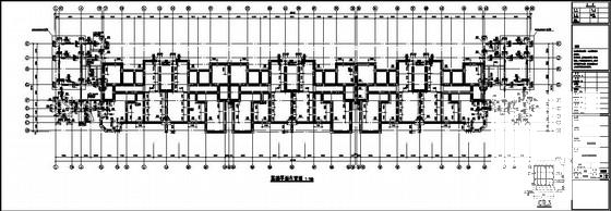 6层框架砖混混合结构住宅楼结构CAD施工图纸（6度抗震） - 3