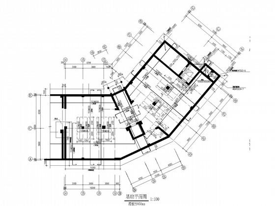 局部12层框剪住宅楼结构CAD施工图纸（8度抗震） - 2