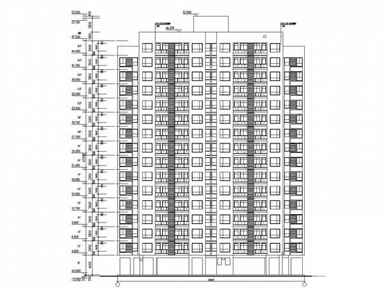 16、17层两栋剪力墙结构经济适用房结构CAD施工图纸（建施） - 1