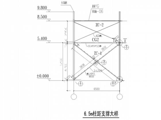 24米跨门式刚架茶叶加工厂房结构CAD施工图纸（独立基础）(平面布置图) - 4