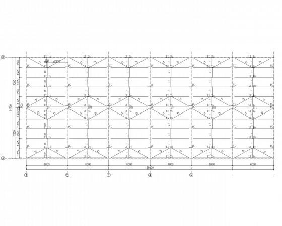 15米跨门式刚架单层厂房结构CAD施工图纸（独立基础）(平面布置图) - 3