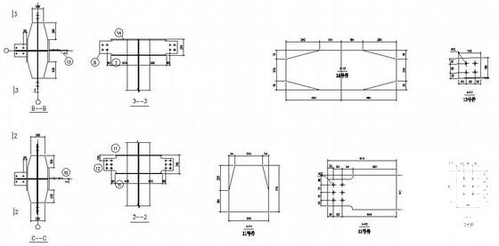 3层钢框架结构商务综合楼结构CAD施工图纸(钢构件加工详细设计图纸) - 3